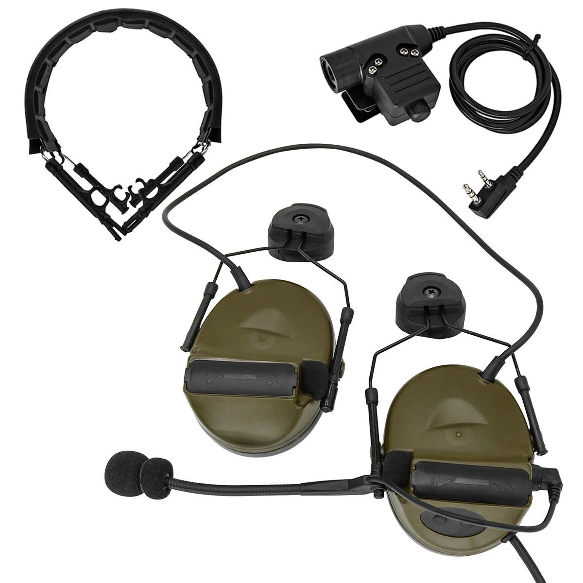 

Тактическая гарнитура Comta II, версия шлема с шумоподавлением, наушники для страйкбола, охоты, военная гарнитура