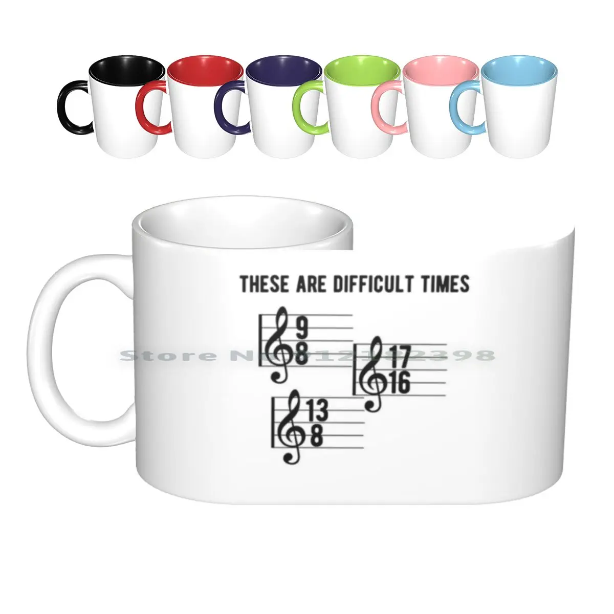

Funny Music Teacher These Are Difficult Times Composer Gift Ceramic Mugs Coffee Cups Milk Tea Mug Funny Music Teacher These Are