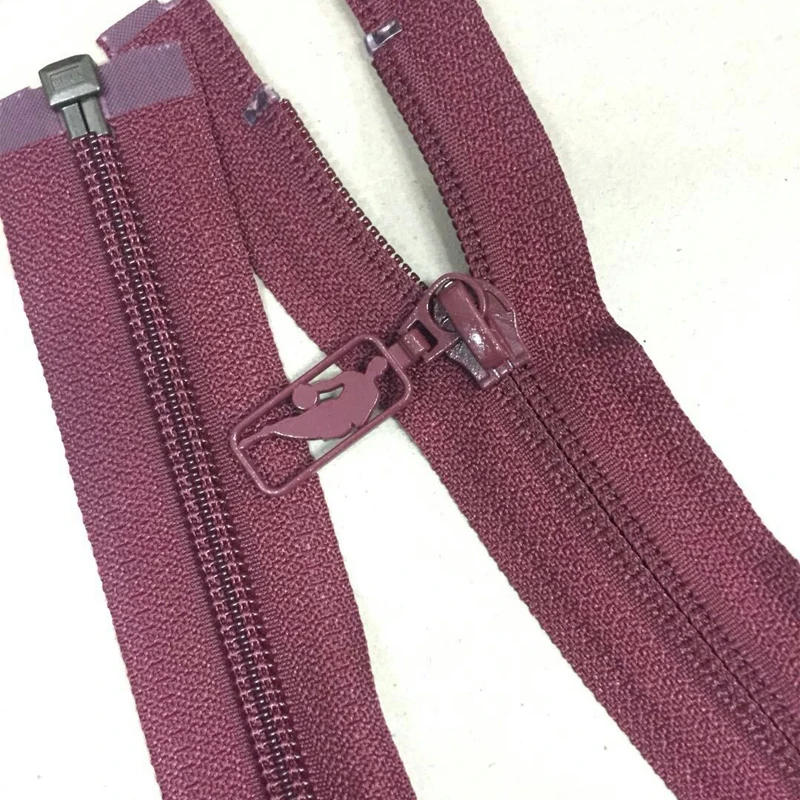 

10 Pcs/lot Most Free Shipping Long Nylon Invisible Ykk Zipper Nearly 70cm Single Open End Wine Red Sewing Accessories Wholesale