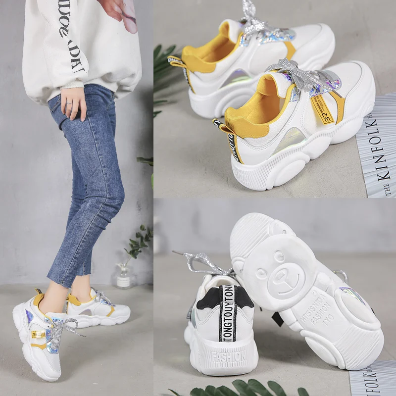 

The new spring 2020 fashion women's shoes sneakers show high running shoes platform comfortable breathable trend