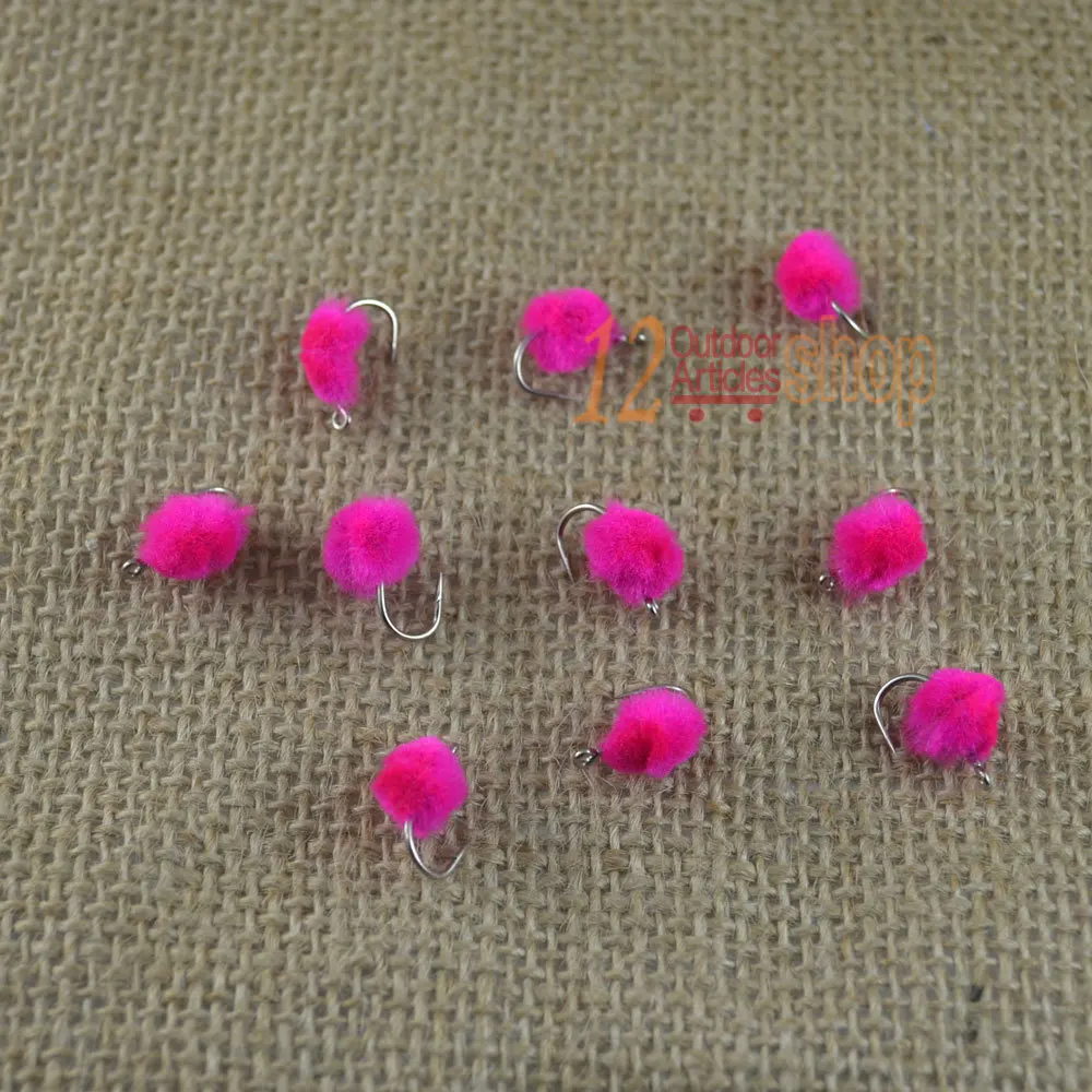 MNFT 10 шт Пена ярко-розовые яйца муха рыболовные приманки крючок 12 # | Спорт и