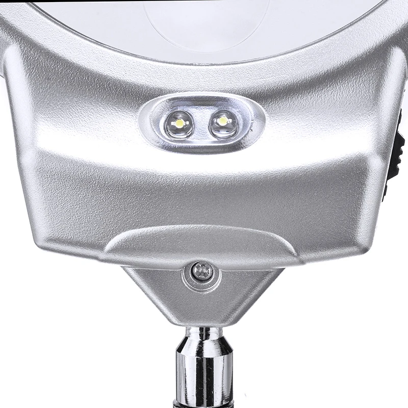 1 шт. увеличительное Стекло зажим Большой объектив светодиодный освещенные лампа