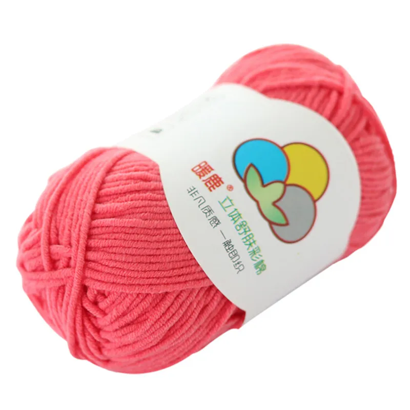 Красочная мягкая детская молочная хлопчатобумажная пряжа бархатная шерстяная