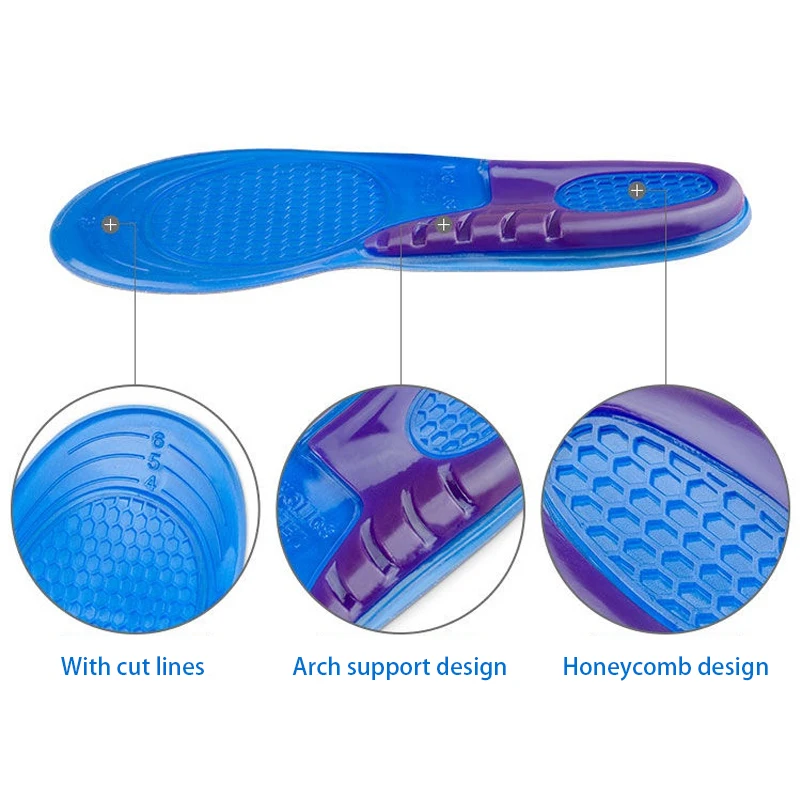 Силиконовые стельки Palmilha ортопедические с эффектом памяти матрас поддержка