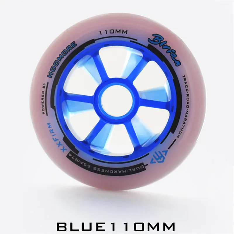 2 Blue 110mm wheels XXFirm синий и красный цвета Magic Dualcore 65A 87A эластичный встроенный Скорость роликовых коньков 3-х колёсный дорожный гоночной трассе 100 мм 110 мм Patines Родас 2 шт - Color: 2 Blue 110mm wheels