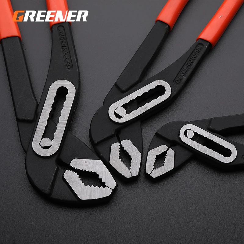 Greener 8"10"12"Fast Water Pump Pliers Plumber Plumbing Combination Tools Universal Wrench Adjustable Water Pipe Pliers images - 6