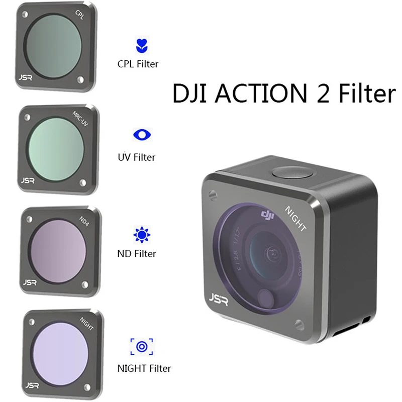 

Lens Filter Waterproof Oil-proof Anti-fouling Camera DJI Action2 CPL ND NDPL Magnetic Filter Optical Glass DJI Action 2 Accessor