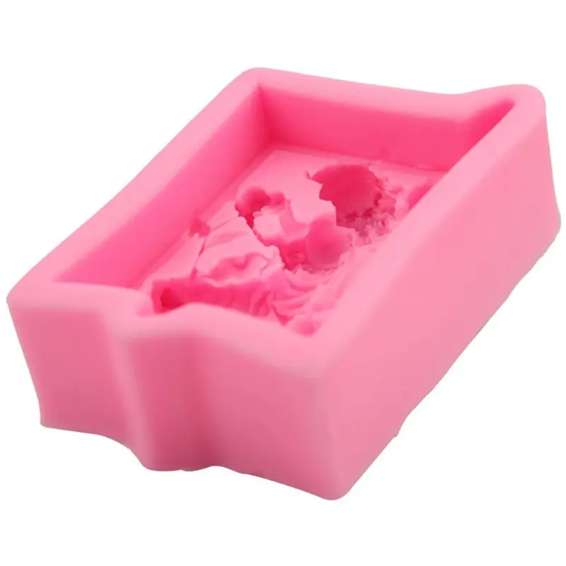

P15D 3D Angel Flower Fairy Silicone Mold DIY Soap Clay Candle Making Cake Fondant Baking Mould Decorating Tool