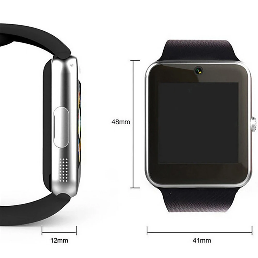 Часы мужские цифровые часы Смарт GT08 с сенсорным экраном Экран большой Батарея