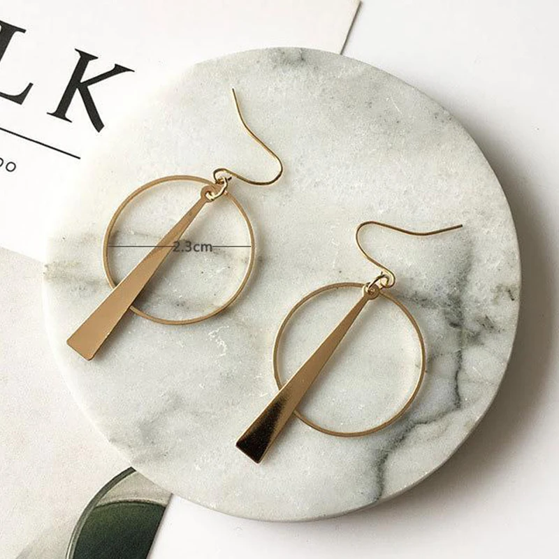 Женские длинные серьги цепочки в корейском ретро стиле из сплава геометрической