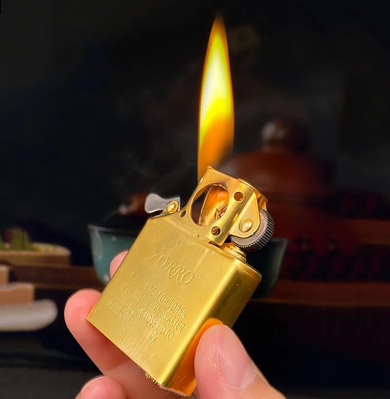 Оригинальная керосиновая Зажигалка Зорро зажигалка. Медная вставка зажигалки