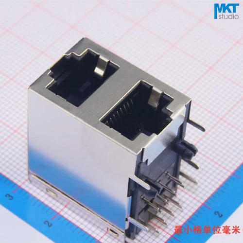 Образец 10 шт. 2x1 порта серия 59 встроенный Женский Разъем RJ45 для локальной сети |