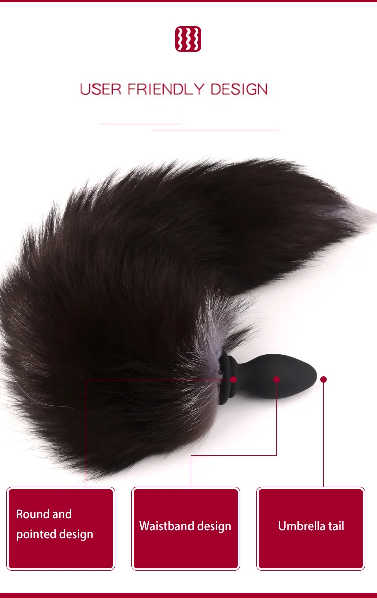 Вибратор 10 скоростной силиконовая Анальная пробка с лисьим хвостом интимные