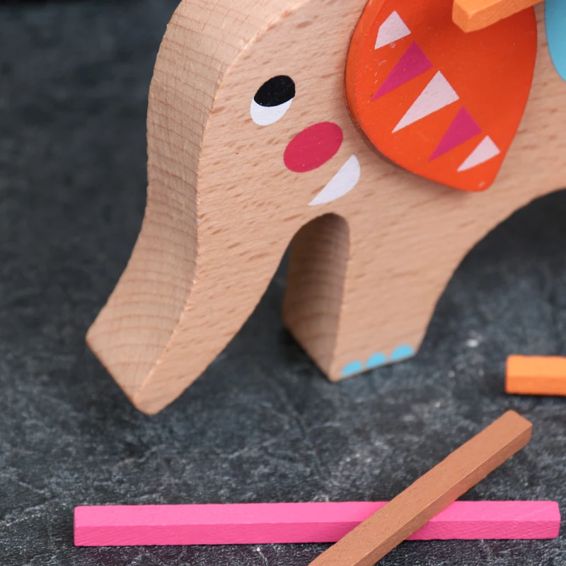 Милые Мультяшные животные развивающие балансирующие деревянные Математические
