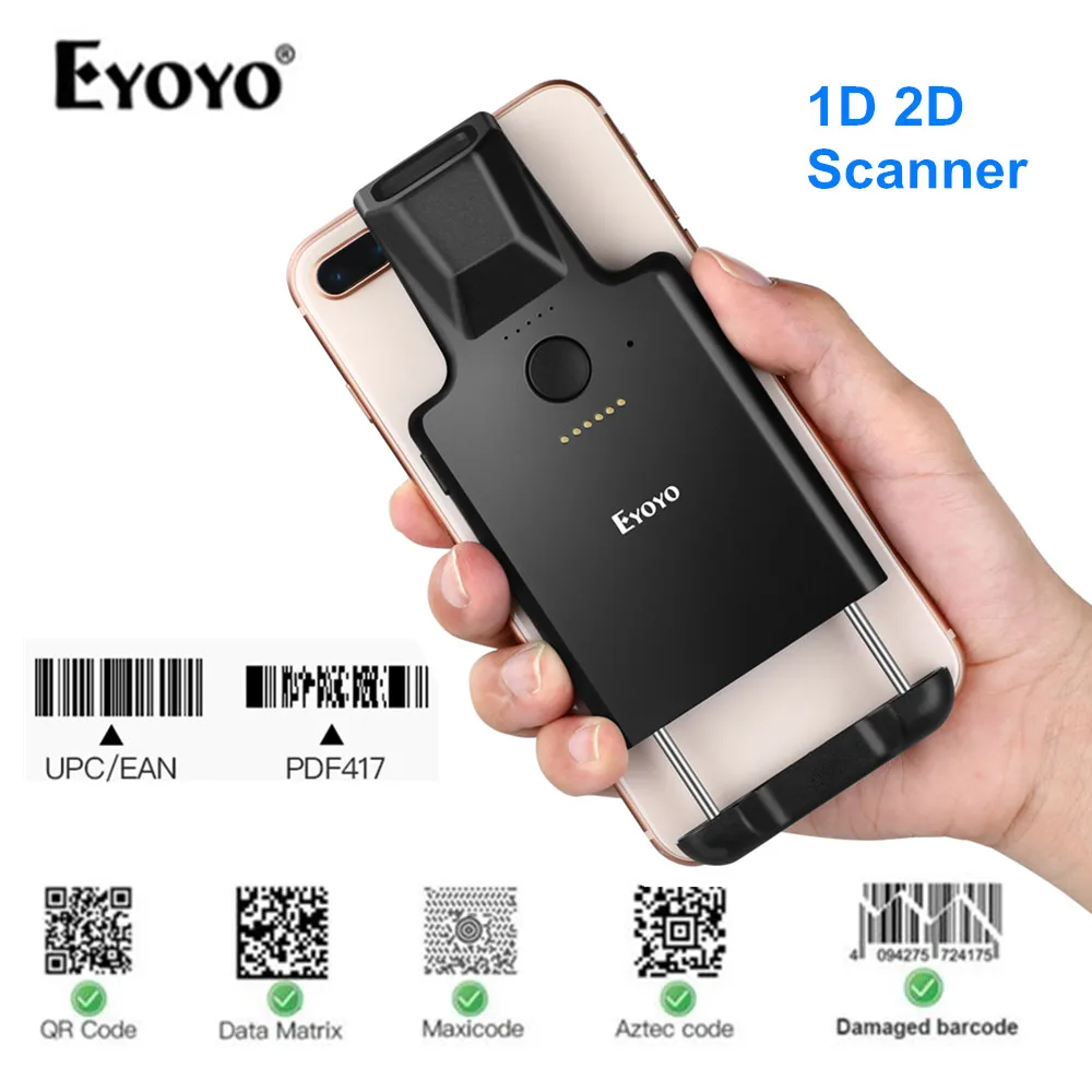 Мини сканер штрих кода Eyoyo USB Bluetooth 2D PDF417|Сканеры| |