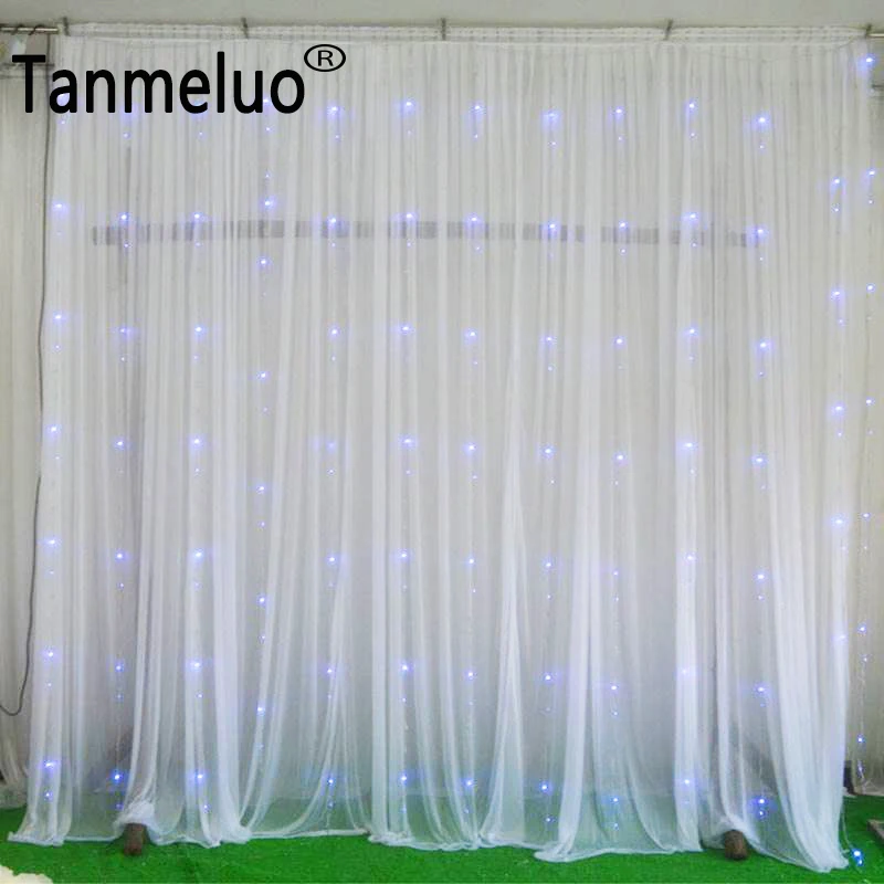

3x3 м Свадебный фон занавеска со светодиодными сказочными лампами вечерние занавески украшение для штор панели Висячие занавески для меропр...