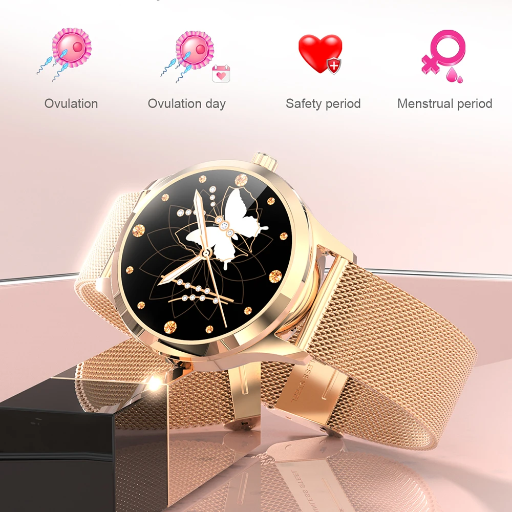 

2020 Women Smart Watch LW07 HD Full Touch Female Wearable Device Waterproof Heart Rate Fitness Sport Watch For Android IOS