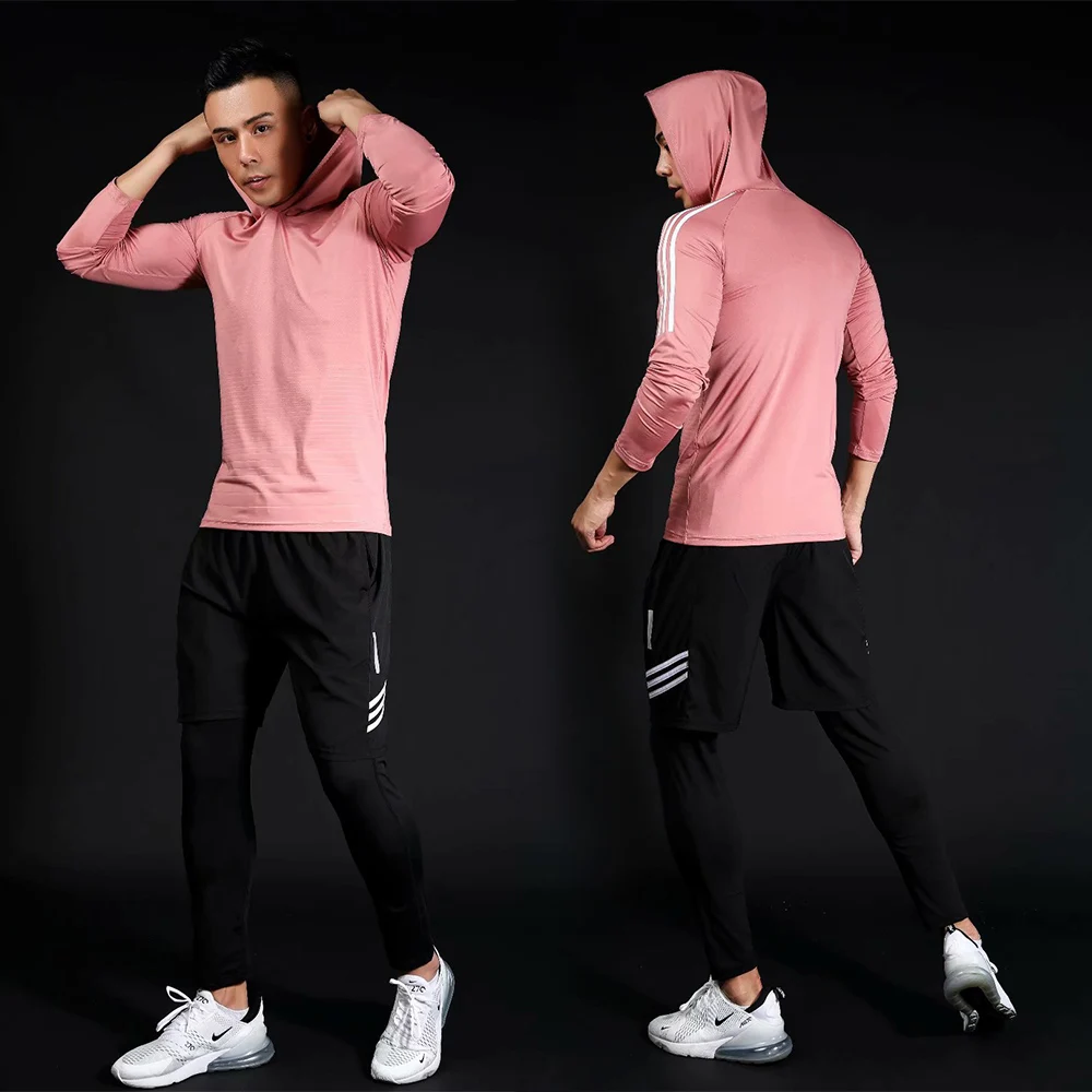 

Men's Fitness Gym Training Sportswear Workout Clothes Athletic Workout Suits Running Jogging Sports Clothes Dry Fit