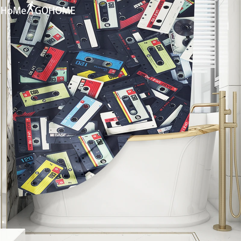 Занавески для душа с музыкальной лентой 3D занавески ванной комнаты ванны из