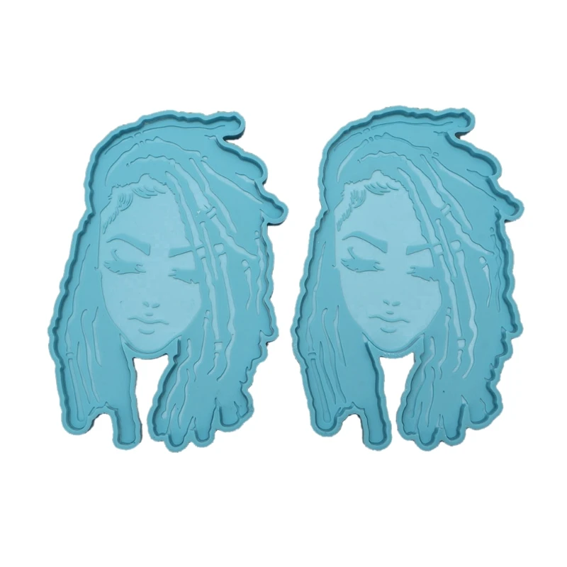 

2 Pcs/Set Goddess Coaster Epoxy Resin Mold Tray Cup Mat Casting Silicone Mould DIY Crafts Placemat Home Decorations Making N58F