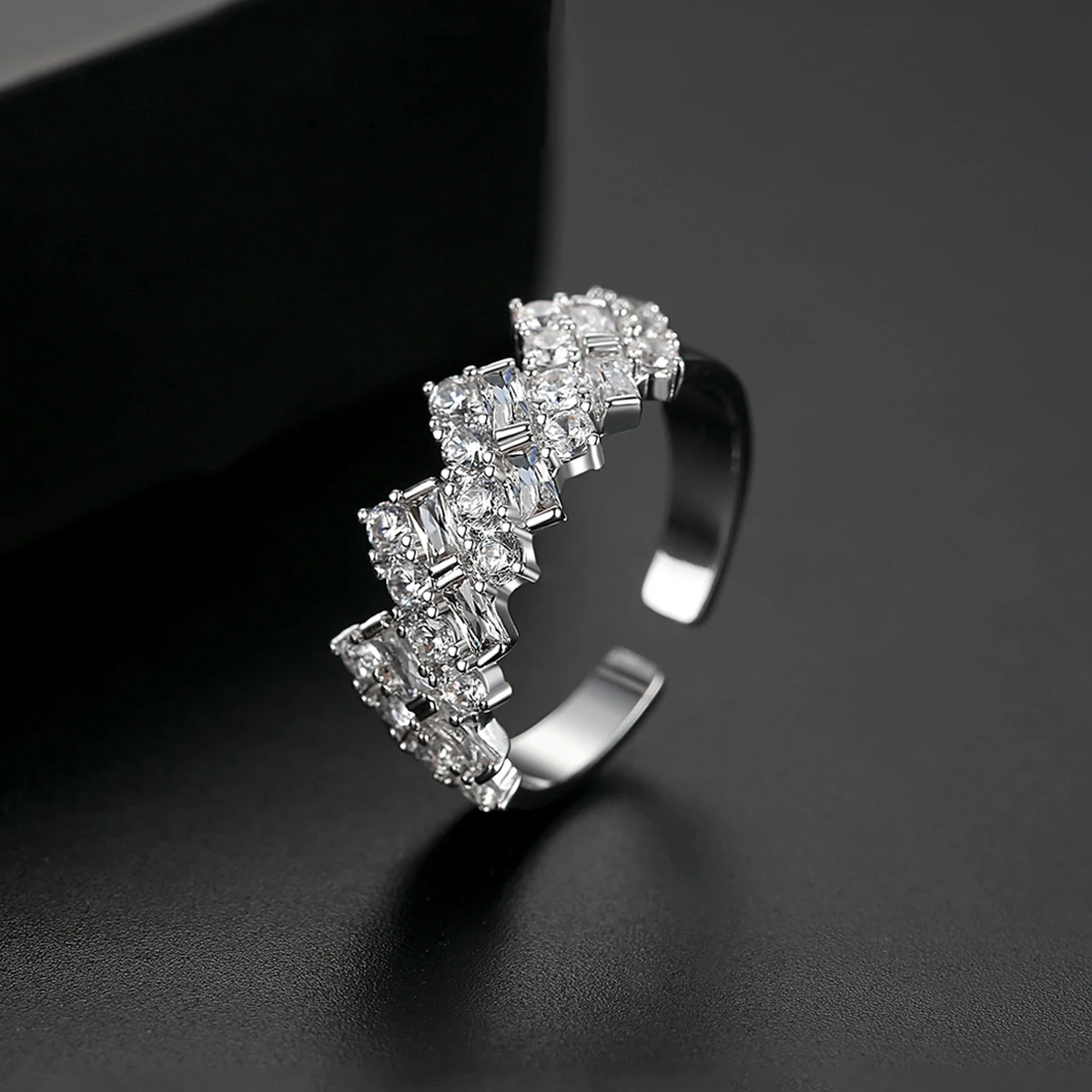 Новинка модное регулируемое Открытое кольцо LUOTEEMI для женщин свадебная бижутерия