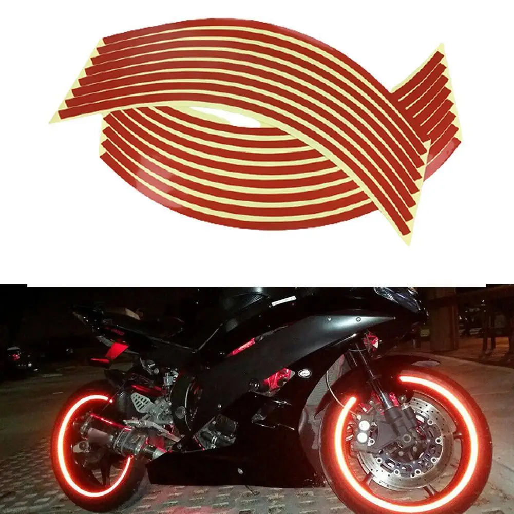 

Motorcycle 18-inch Reflective Wheel Sticker Wheel Ring Waterproof Sticker Hub Tire Decoration Tire Stickers Wholesale