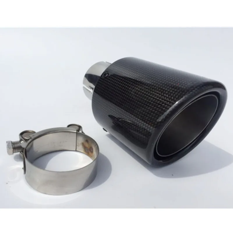 2 5 &quot63 мм 101 Универсальный для Akrapovic углеродного волокна авто задний глушитель