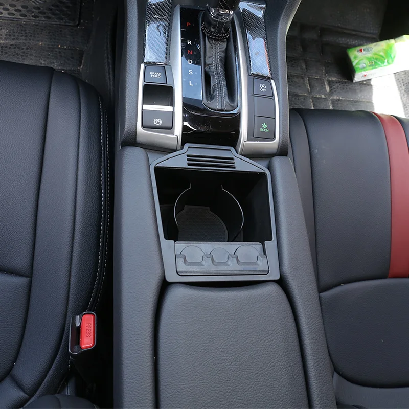for 2016 2018 honda civic cup holder insert center console organizer tray screen protector for 10th gen civic armrest storage free global shipping