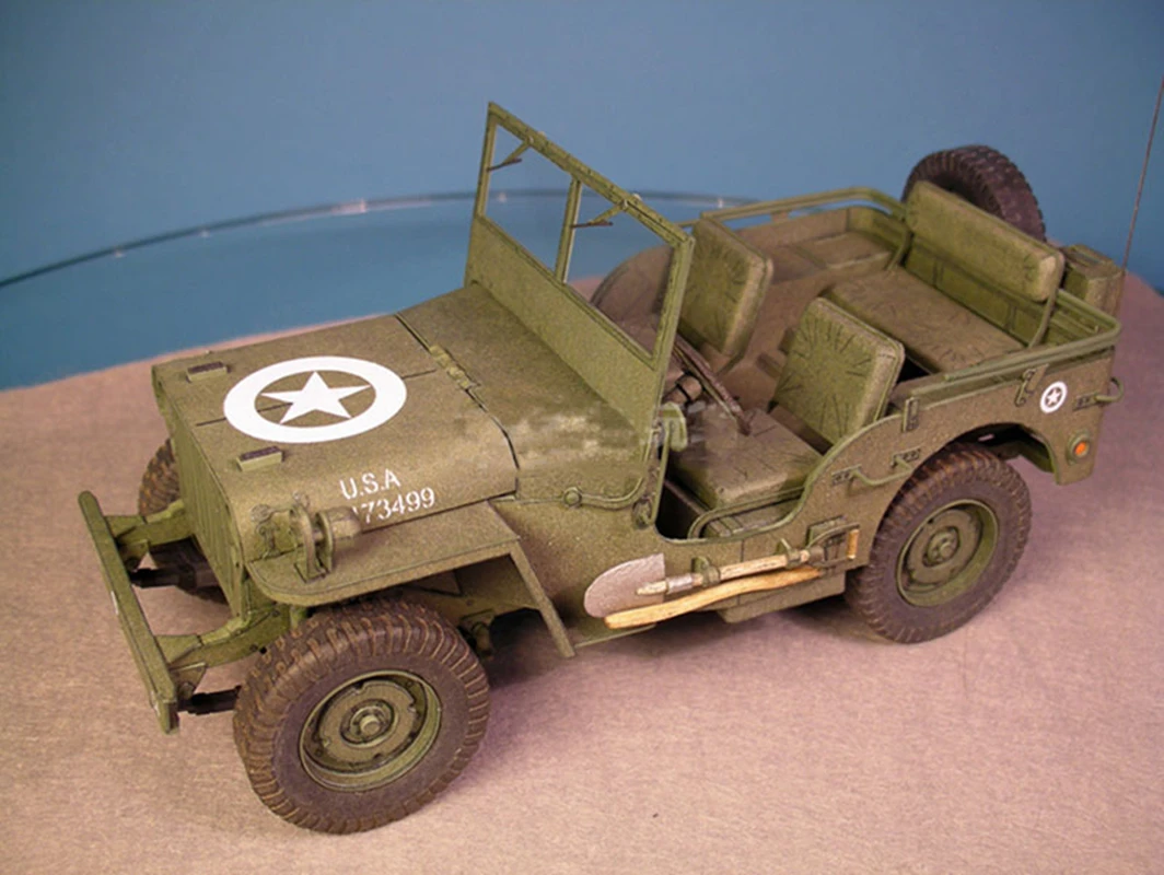 Новая 3D модель бумаги 1:25 American Willys Jeep военного автомобиля Второй мировой войны