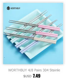 WORTHBUY Китайские Длинные ручки палочки для еды 304 нержавеющая сталь Палочки для жарки кухни многоразовые Нескользящие палочки для еды Хаши