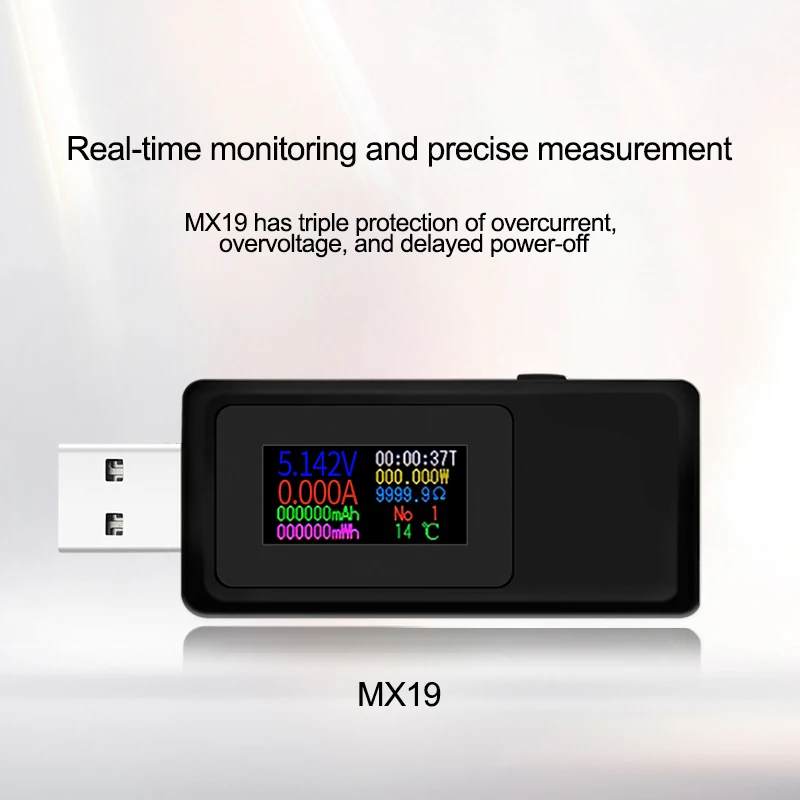 10 в 1 USB тестер постоянного тока Type C 4 30 измеритель напряжения таймер Амперметр