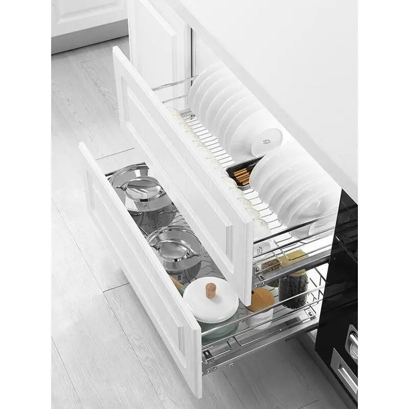 

Pantry Organizador Cocina Dish Drainer Despensa Gabinete Organizer Stainless Steel Cozinha Rack Kitchen Cabinet Storage Basket