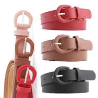 2020 new womens pu leather pin buckle belt solid color spring and summer dress belt fashion casual jeans belt