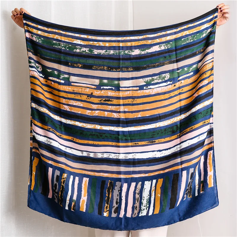 

Bright Colors Women Scarf Geometric Large Long Shawl Head Scarf