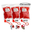 Штуцер для полиэтиленовой смазки M6, M8, M10, пылезащитная крышка, пылезащитная крышка для смазочного пистолета, штуцер Zerk, бесплатное количество