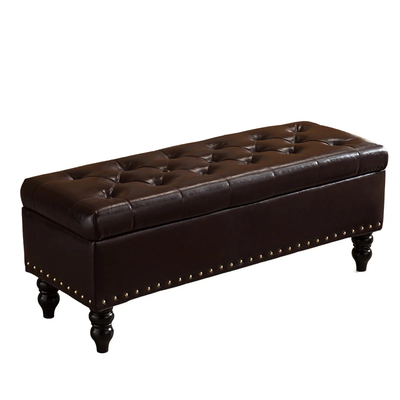 

Табуретка для хранения в Европейском стиле, прямоугольная деревянная коробочка для хранения одежды, дивана, смены обуви в домашних условия...