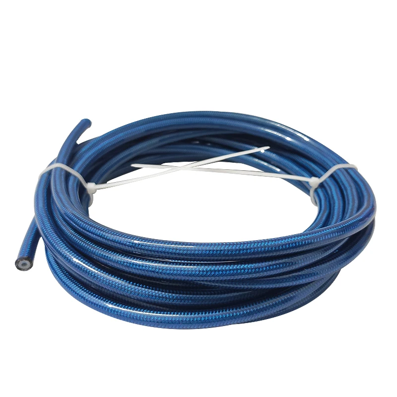 

5m/lot AN3 braided Stainless Steel Ptfe brake line hose FLUID HYDRAULIC Precise Brake Hose PU cover Motorcycle Gas Oil Fuel Line