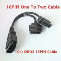 high quality 16pin obd2 obd 2 splitter extension cable one male to two female y cable obd2 splitter extension for elm327 launch