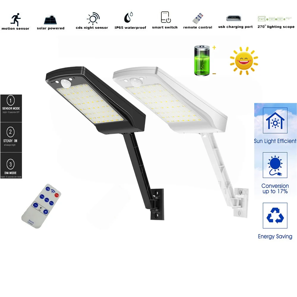 

Светодиодный светильник на солнечной батарее, уличный водонепроницаемый датчик движения, настенный уличный светильник с регулируемой ярк...