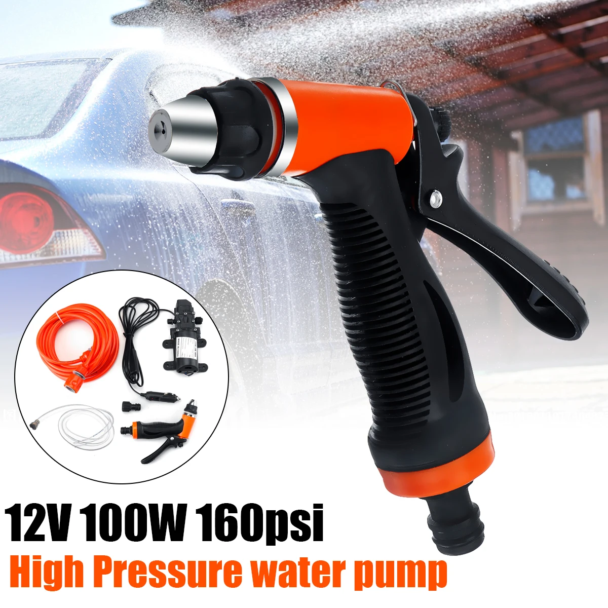 Электрический водяной насос черный мембранный распылитель воды высокого