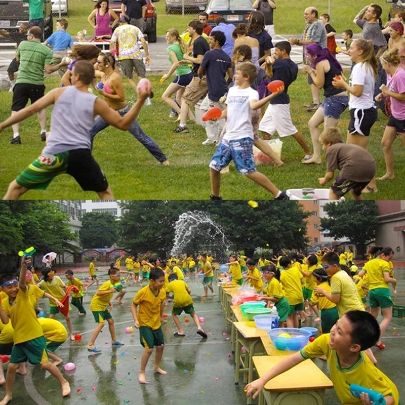Globos de agua de l&aacute;tex para ni&ntilde;os, bombas de agua de anudado autom&aacute;tico r&aacute;pido, para playa y verano al aire libre, juego de guerra de agua, juguete para fiesta, 1110 Uds.-4