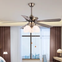 european style elegant retro ceiling fan with lights strong wind mute smart living room bedroom ceiling lamp with remote control