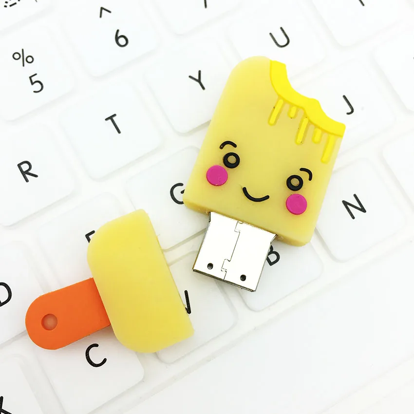 

Popsicle Personalized Memory Stick Cartoon Pendrive USB Flash Drive 128GB 64GB 32GB 16GB 8GB 4GB Ice Cream Pen Drive Pendrive