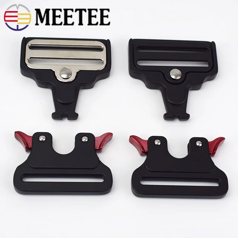 Meetee ID50mm металлическая пряжка для поясного ремня безопасности холщовые ленты Крючки Зажимы DIY для багажа на открытом воздухе YK201