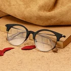 Ретро Оптический деревянная оправа для очков Для мужчин Для женщин Для мужчин круглые очки по рецепту, металлический рычаг оптические очки для близорукости, солнцезащитные очки с оправой