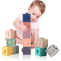 montessori newborns rattle build blocks baby grasp stacking toy for babies girl 0 12 months gift educational soft building block