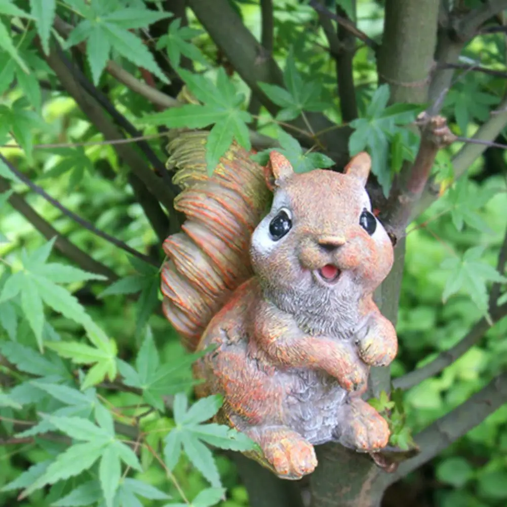 

2Pcs Cute Simulation Squirrel Gardening Ornament Resin Flowerpot Micro Landscaping Decoration Action Figure Figet Gifts Garden