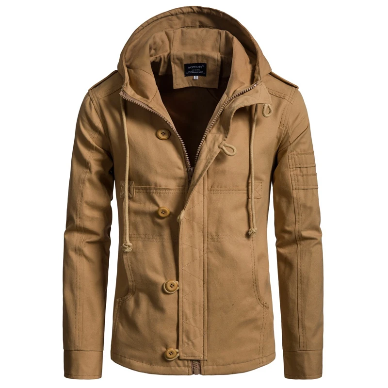 

2020 zipper men's jacket spring autumn brand slim windbreaker jacket men's black casual jacket men's hooded jacket plus size