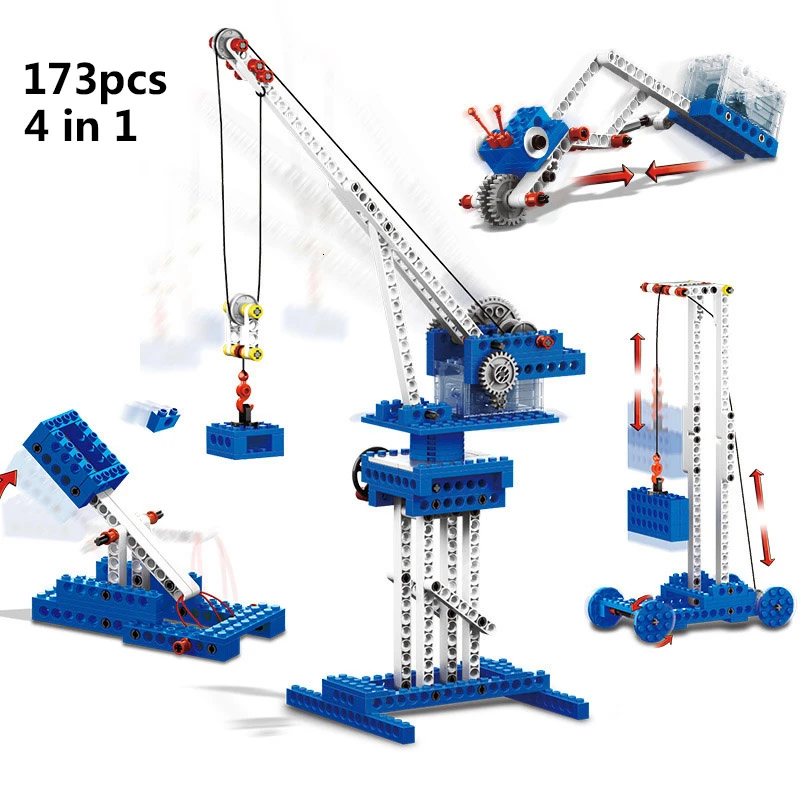 Tested Mechanical Gear Electric Building Blocks Engineering Children's Science Educational STEM Toys 3IN1 Compatible | Игрушки и