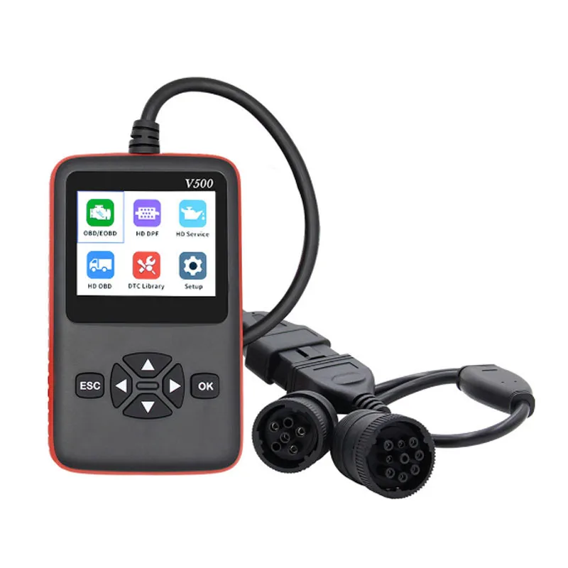 Автомобиль Грузовик OBD2 OBD II сканер V500 CR HD Heavy Duty Truck Диагностика читатель кода